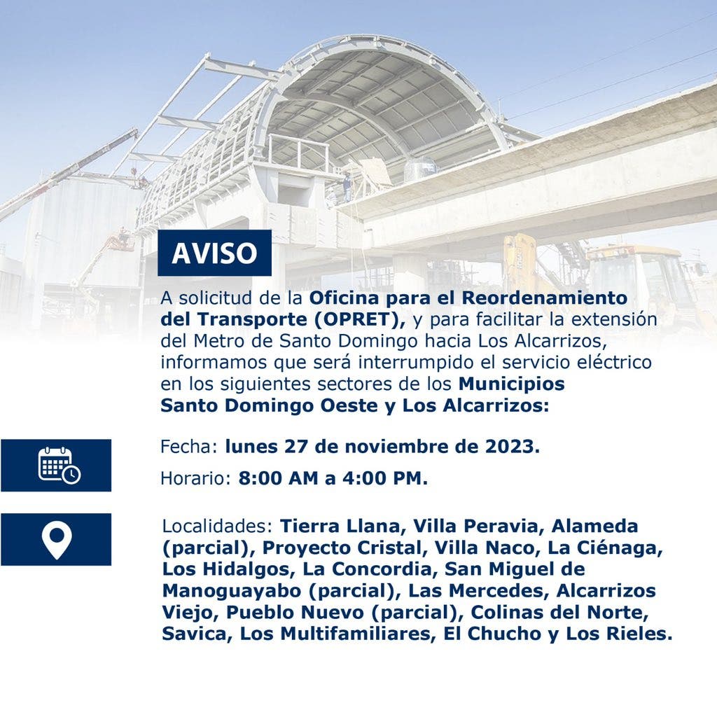 ¡Atencion Estos son los sectores que no tendran luz hoy