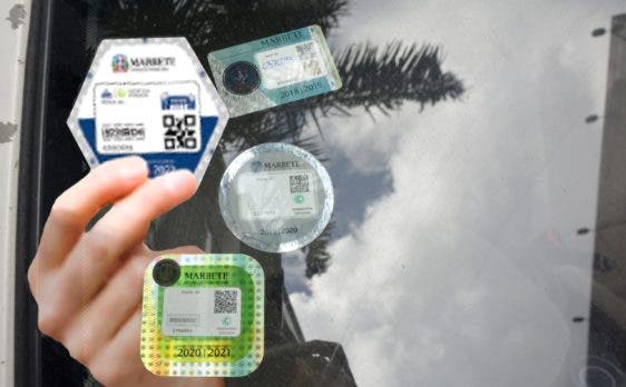 Marbete. Imagen de referencia