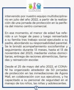 1705011009 268 Conani asegura no le compete someter a la justicia a