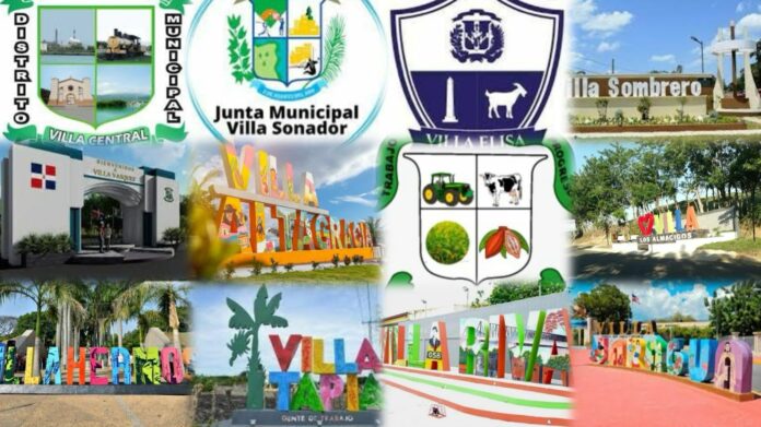 12 municipios y 6 distritos municipales llevan de nombre Villa