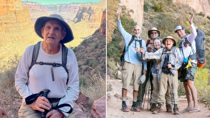 Anciano de 92 años rompe récord de persona de mayor edad en cruzar a pie el Gran Cañón de Colorado