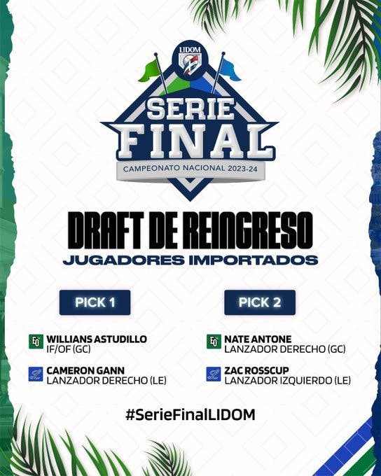 Asi quedo el draft de reingreso para la Serie Final