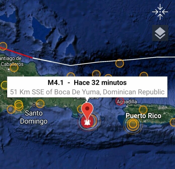 Se registra temblor de tierra al sureste de isla Saona