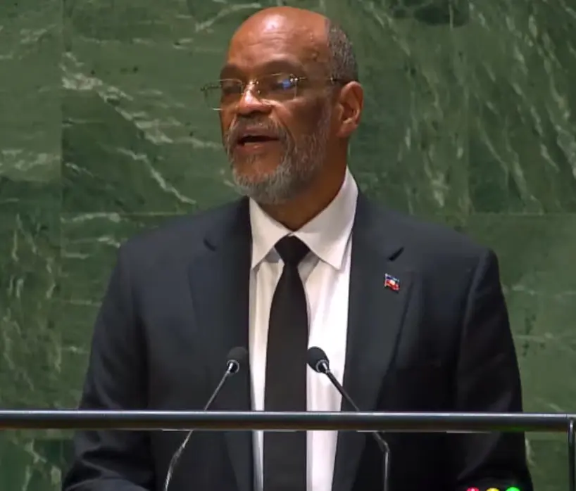 Ariel Henry en su discurso en la ONU