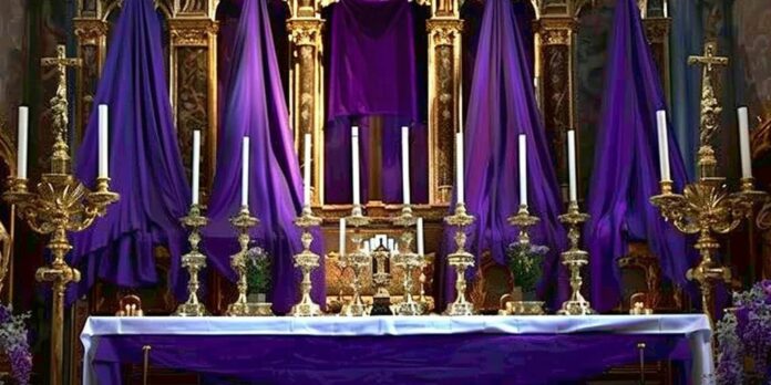 Sabado Santo, día donde permanecen tapadas imagenes en las iglesias