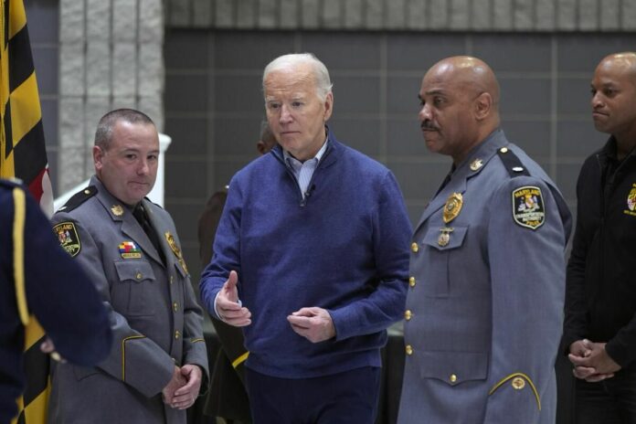 Biden visita puente colapsado en Baltimore en medio de tareas para reabrirlo