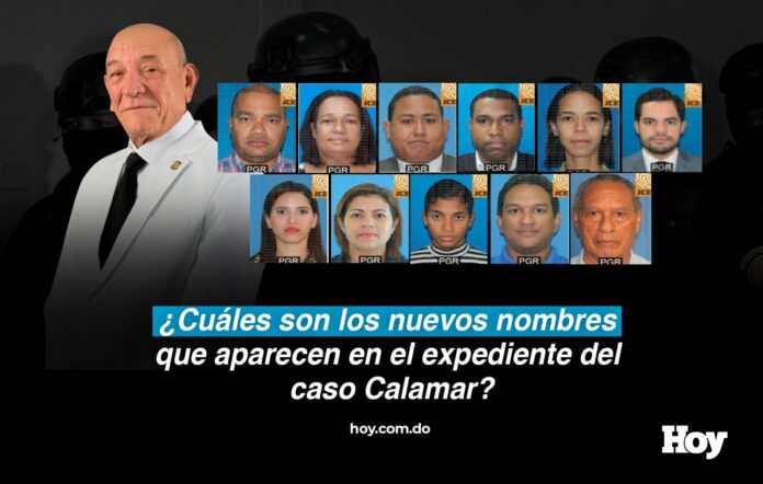 ¿Cuáles son los nuevos nombres que aparecen en el expediente del caso Calamar?