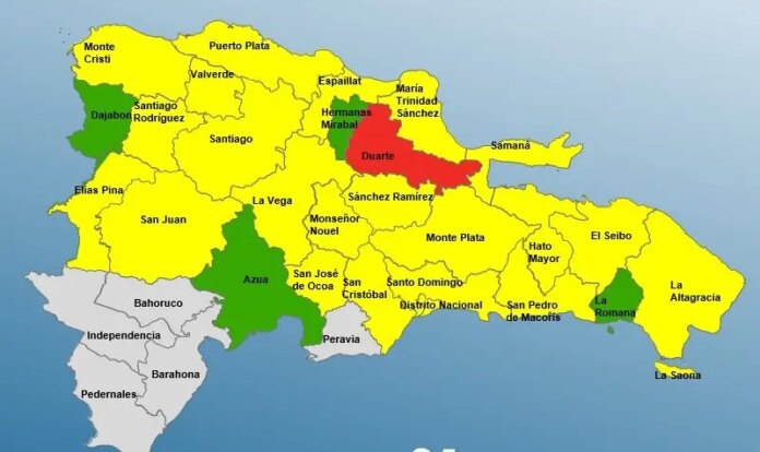 Actualización sobre las provincias en alerta por vaguada