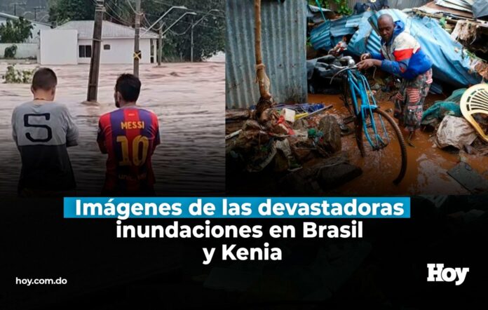 Imágenes de las devastadoras inundaciones en Brasil y Kenia