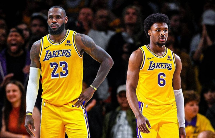 LeBron y Bronny James en los Lakers: en la NBA nunca han jugado juntos padre e hijo