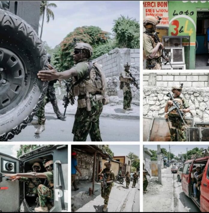 Policías de Kenia se integran al patrullaje en Puerto Príncipe