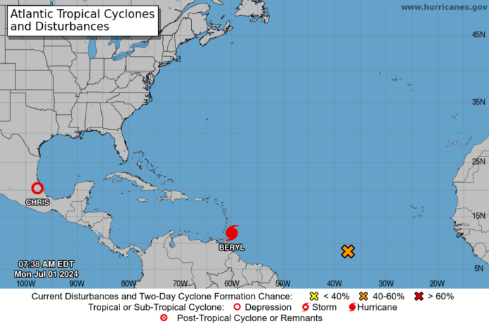 ¿Cuándo el huracán Beryl estaría tocando República Dominicana?