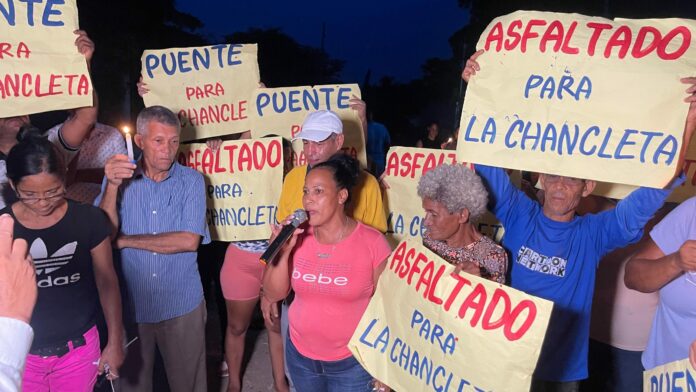 Tercera protesta pacífica en La Chancleta; exigen soluciones inmediatas a las autoridades