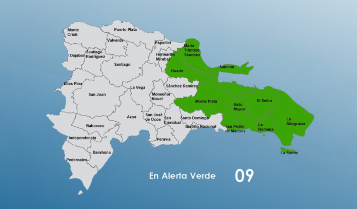 COE coloca 9 provincias en alerta verde por tormenta tropical Ernesto