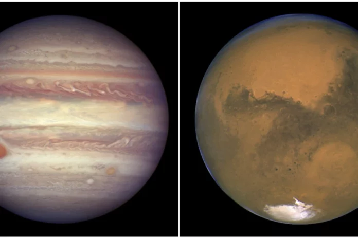 Marte y Júpiter se acercan este miércoles: no volverán estar tan cerca hasta 2033