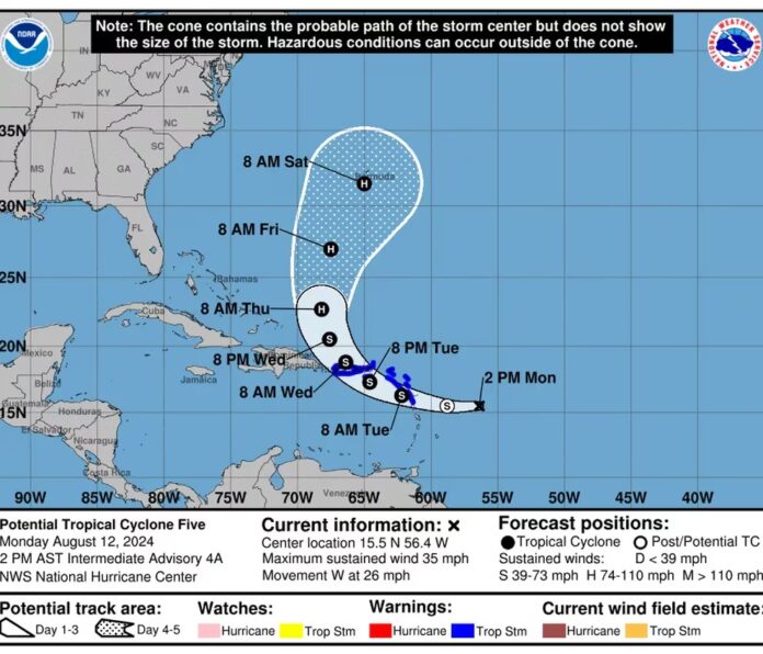 Puerto Rico cancela clases ante posible paso de tormenta tropical Ernesto