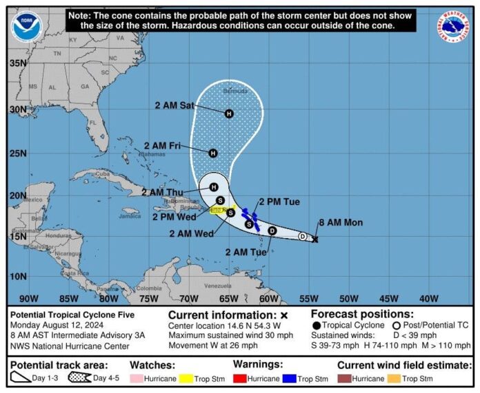 Puerto Rico e Islas Vírgenes, bajo vigilancia de tormenta tropical