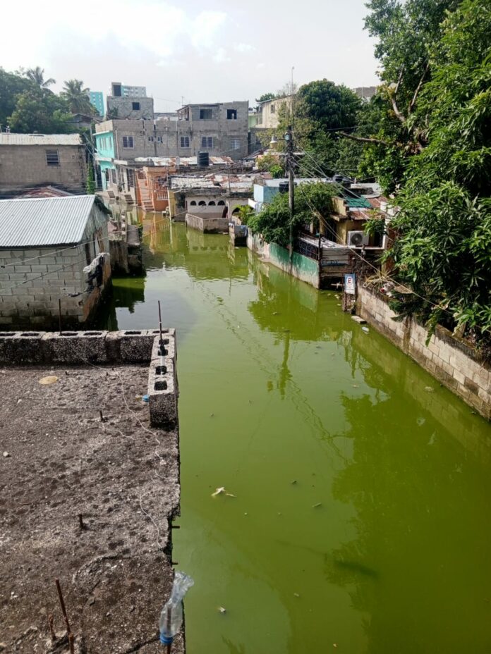 Residente en Guaricanos denuncia cúmulo de aguas negras en el sector La Mina; piden al Gobierno ir en su auxilio