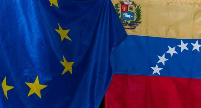 Banderas UE y Venezuela