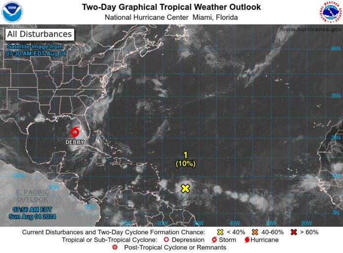 ¿La tormenta tropical Debby presenta peligro para República Dominicana?