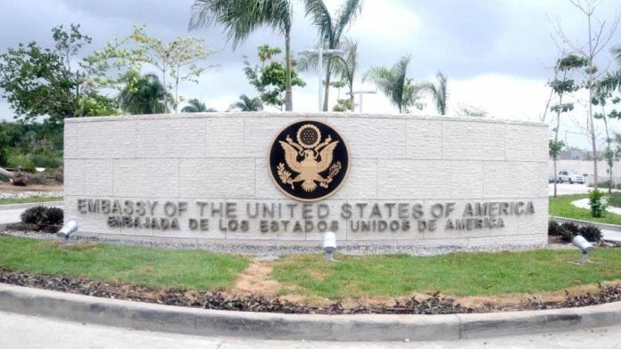 Embajada de Estados Unidos en RD está cerrada este lunes