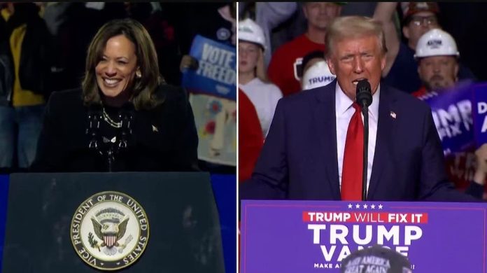 Las últimas frases de campaña de Kamala Harris y Donald Trump