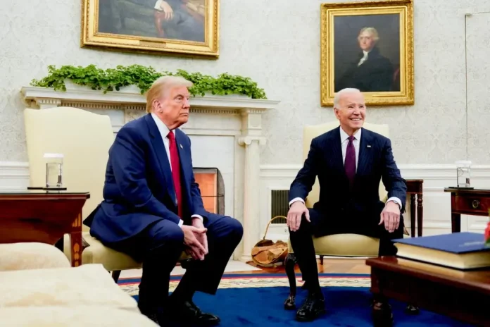Trump dice que la política “es dura” y agradece a Biden la transición ordenada
