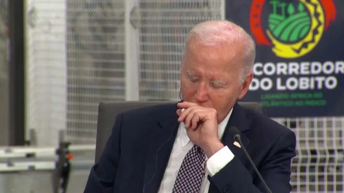 Biden parece dormido en una reunión con líderes africanos
