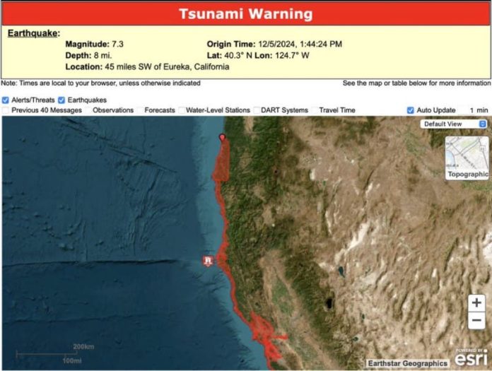 Sismo de magnitud 7 sacudió la costa del norte de California