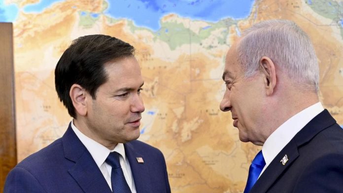 Marco Rubio se reúne con Netanyahu en su primer viaje a Israel como secretario de Estado de EE.UU.