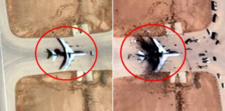 FOTOS por satélite confirman la destrucción del costoso avión E-3 de alerta temprana de EE.UU.