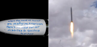 CGRI explica con una frase escrita en un misil por qué sus ataques no tienen que alcanzar EE.UU.