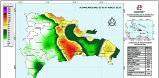 Una vaguada estacionaria provoca lluvias inusuales en República Dominicana durante marzo