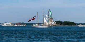 4 de julio. Delegación naval dominicana celebra 250 aniversario de independencia de EE.UU. con presencia naval en Nueva York