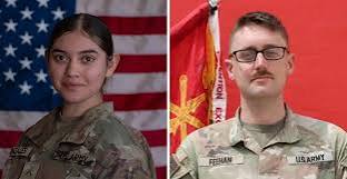 Una joven soldado y un teniente, los dos militares de EE UU muertos en el ataque iraní