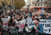 Fuertes protestas de estudiantes arrasan Francia y se extienden a un país vecino